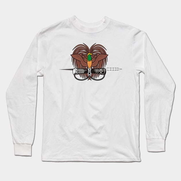 Emblem  of  Papua  New  Guinea Long Sleeve T-Shirt by Flags of the World